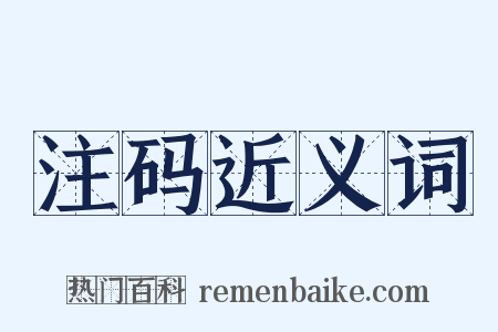 注码近义词是什么意思的图片